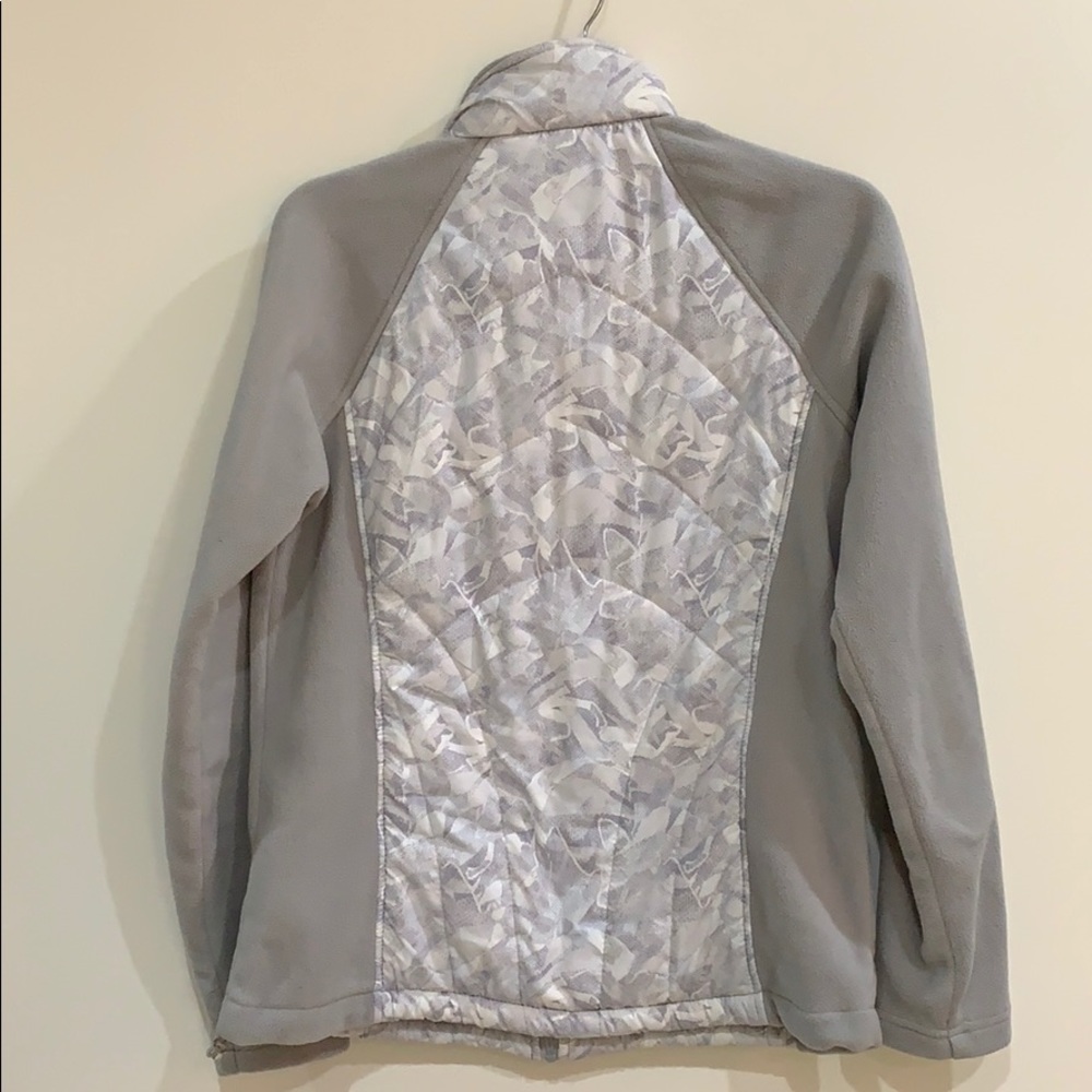 New Balance Gray Puffer Fleece Zip Up Jacket - Picture 5 of 5